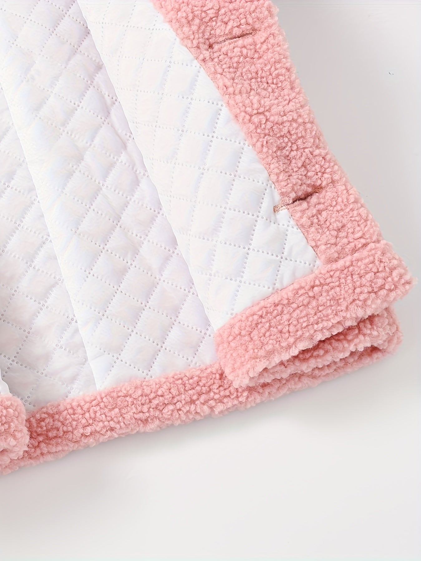 Áo Khoác Bé Gái Hồng Pastel, Lông Mềm, Phong Cách Hàn Quốc - Daisan Mart