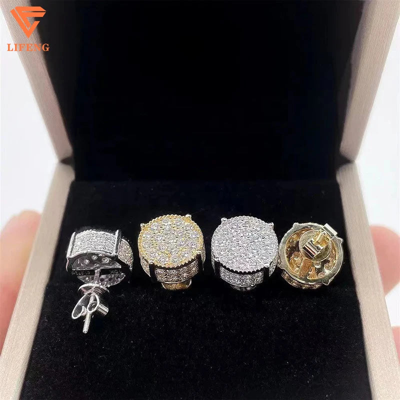Bông Tai Nữ Sang Trọng VVS Moissanite Vàng 10K - Daisan Mart