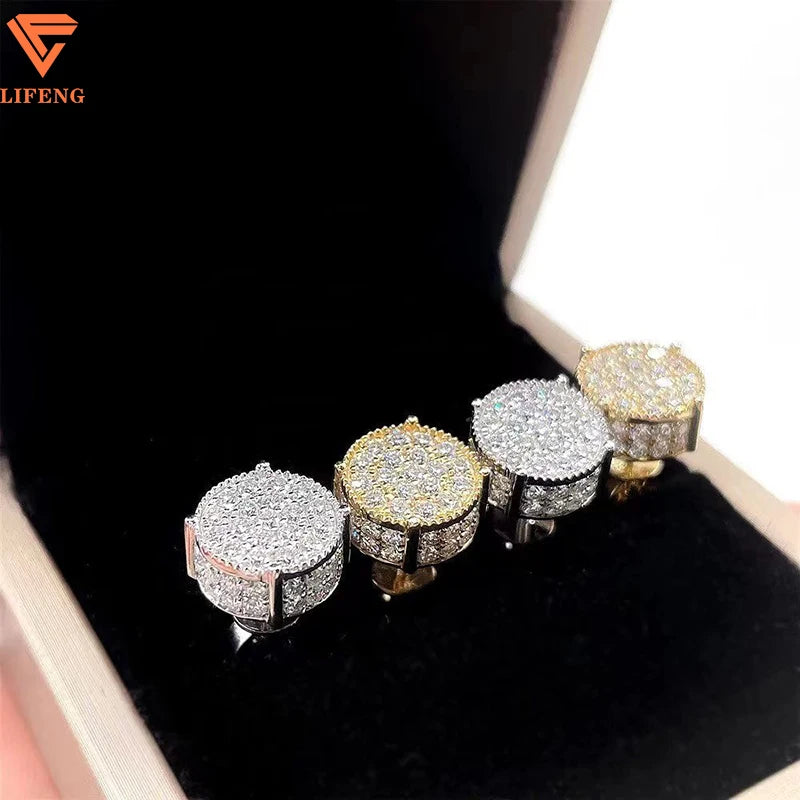 Bông Tai Nữ Sang Trọng VVS Moissanite Vàng 10K - Daisan Mart