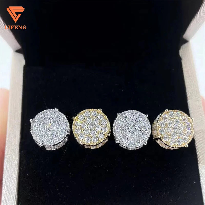 Bông Tai Nữ Sang Trọng VVS Moissanite Vàng 10K - Daisan Mart