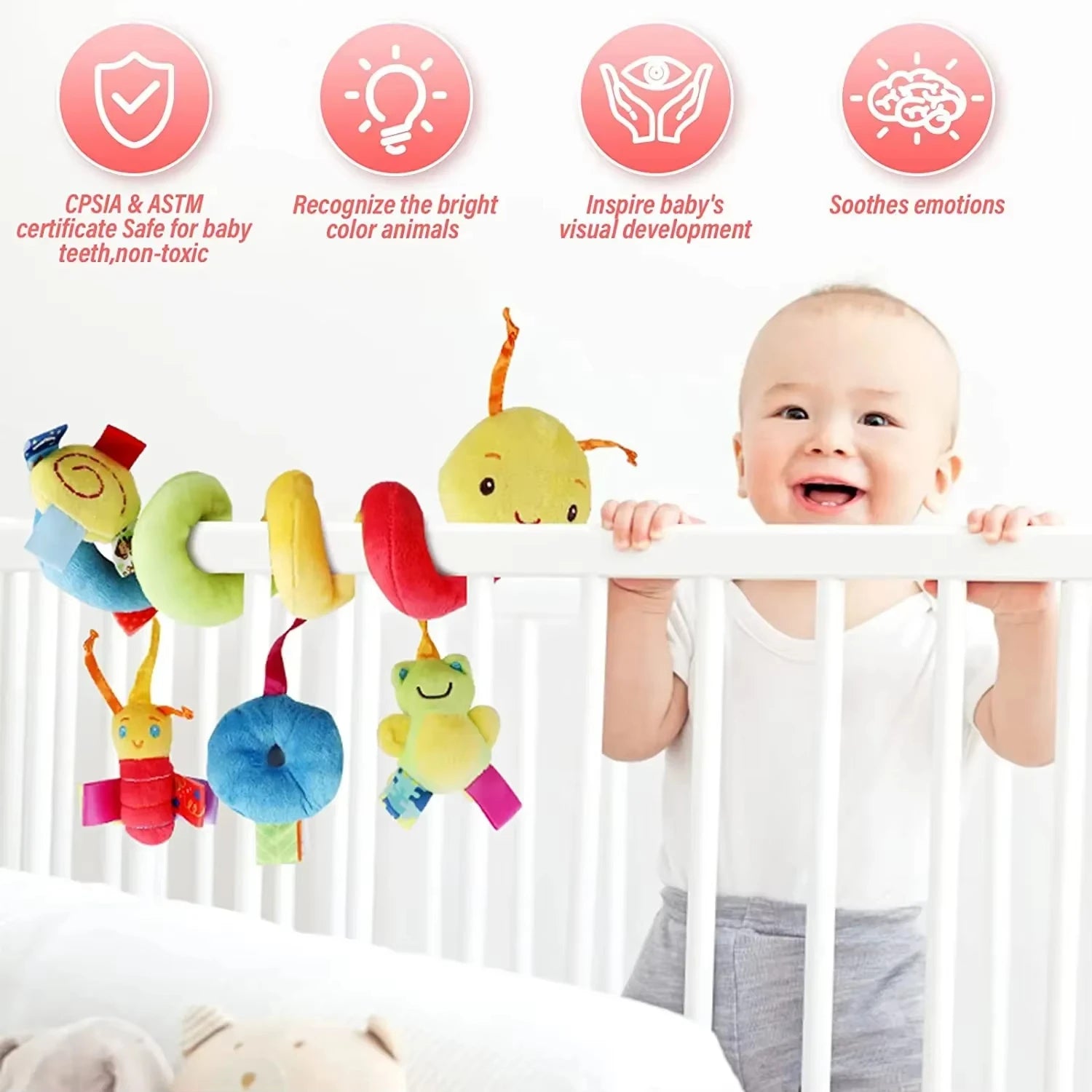 Đồ chơi treo cũi lắc lư mềm cho bé sơ sinh - Daisan Mart