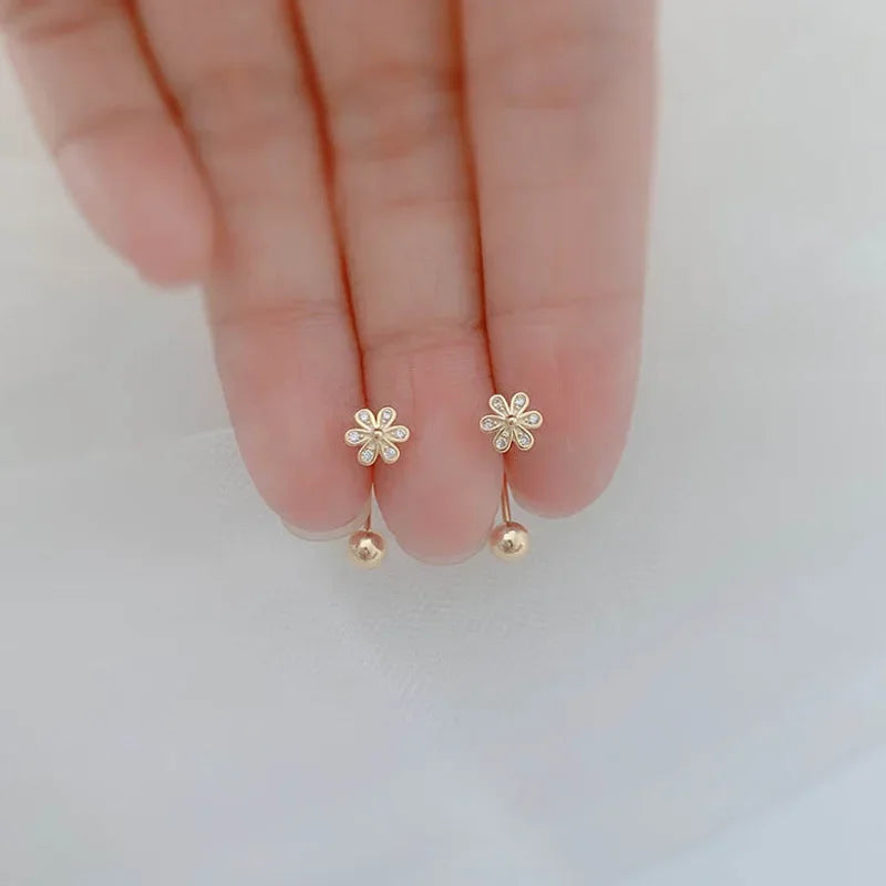 Hoa Tai Vàng 14K Nữ - Trang Sức Cao Cấp Sang Trọng - Daisan Mart