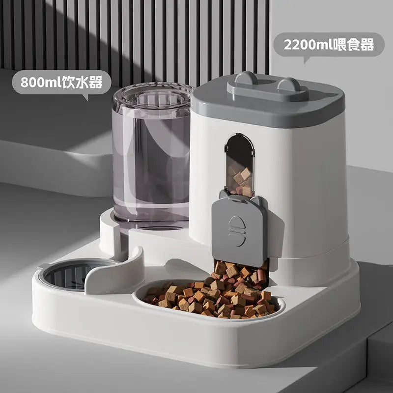 Máy Cho Ăn Uống Tự Động 2in1 Thông Minh Cho Thú Cưng - Daisan Mart