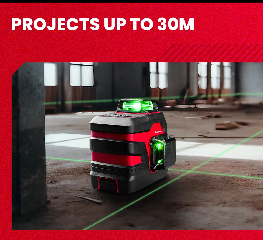 360° Máy Cân Mực Laser Xanh YEVOLT 12/16 Tia - Daisan Mart