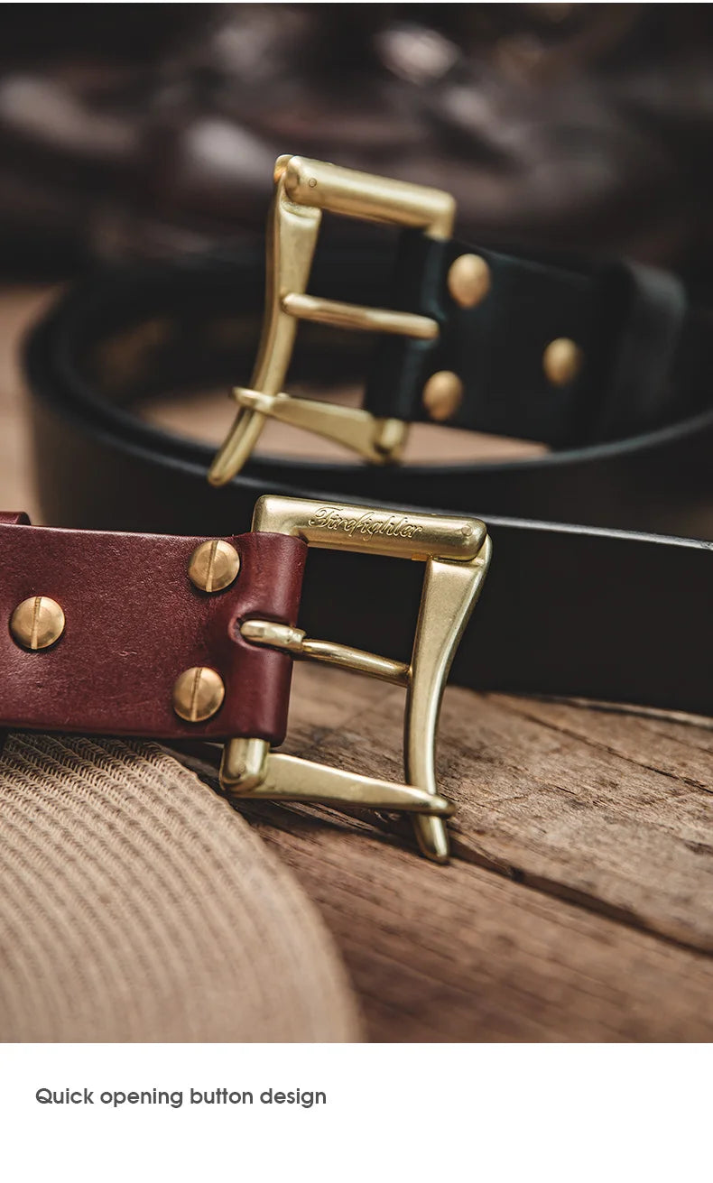 Thắt Lưng Da Bò Cao Cấp Maden Vintage Cho Nam Nữ - Daisan Mart