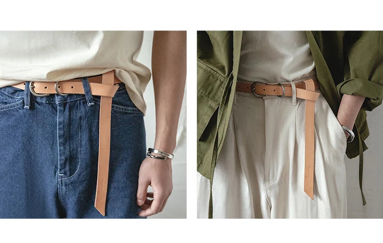 Thắt Lưng Da Bò Cao Cấp Maden Vintage Cho Nam Nữ - Daisan Mart