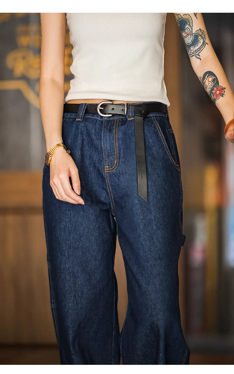 Thắt Lưng Da Bò Cao Cấp Maden Vintage Cho Nam Nữ - Daisan Mart
