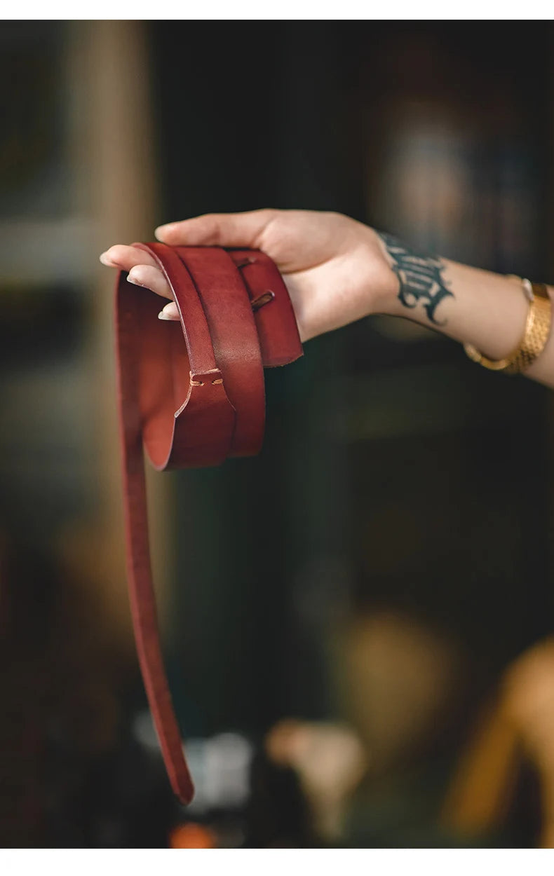 Thắt Lưng Da Bò Cao Cấp Maden Vintage Cho Nam Nữ - Daisan Mart