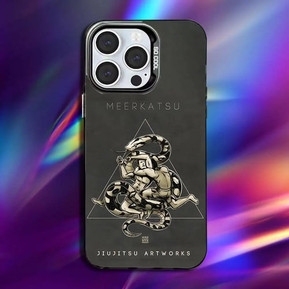 BJJ Brazilian Jiu Jitsu Phone Case For iPhone 16,15,14,13,12,11,Pro,Max,Plus,Mini,XS,SE Anti Fall Black Matte Hard Bumper - Daisan Mart