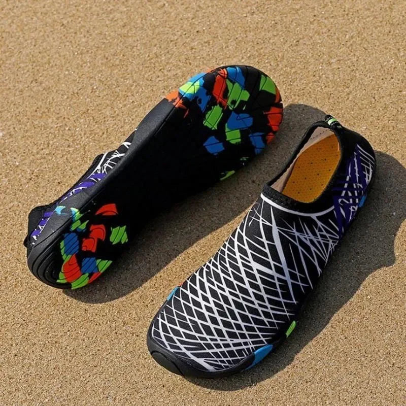 男女通用防滑涉水鞋，適用於海洋和河流，大尺碼