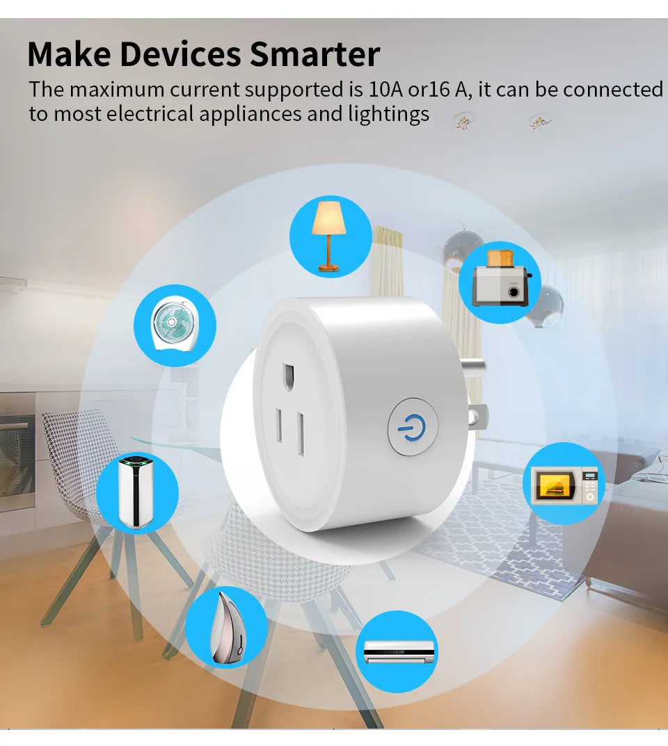Ổ Cắm Thông Minh WiFi Đo Điện, Điều Khiển Từ Xa - Daisan Mart