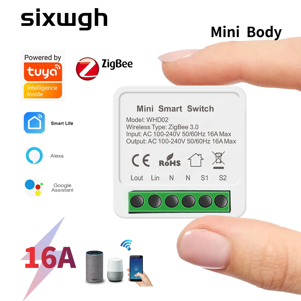 Công tắc thông minh SIXWGH Zigbee tự động hóa nhà thông minh - Daisan Mart