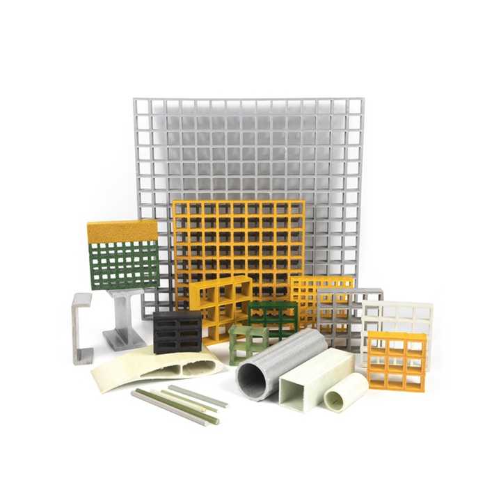 Bản gốc Làm đẹp môi trường 40*40*38 Nền tảng cách nhiệt sợi thủy tinh bền FRP Grating cho lối đi quang điện - Daisan Mart
