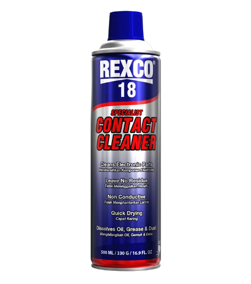Chất Tẩy Rửa Linh Kiện Điện REXCO 18 Contact Cleaner 500 ML 410 G 16.9 Fl Oz - Daisan Mart