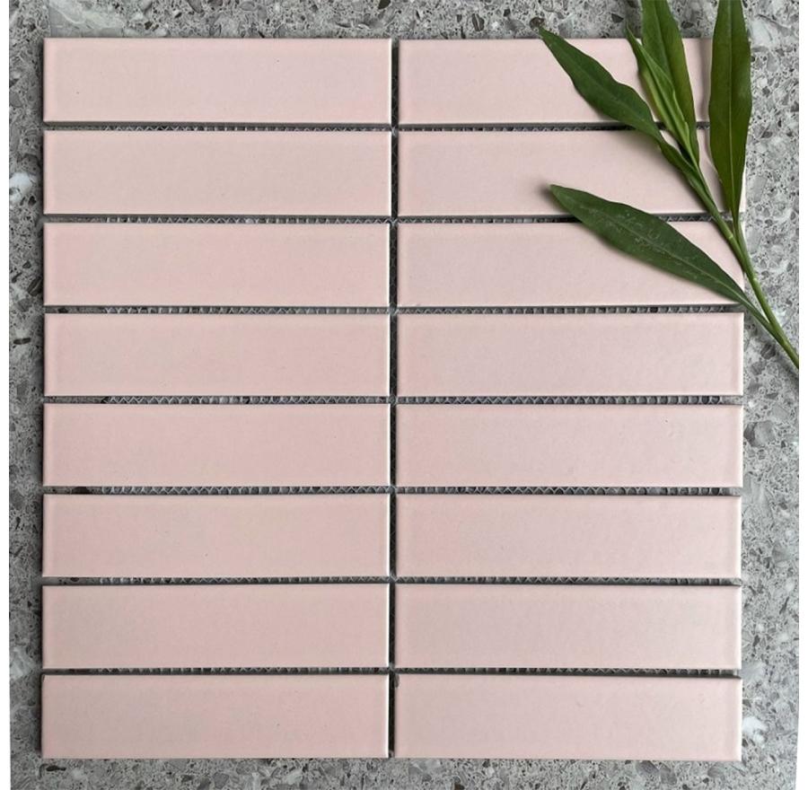 Gạch Mosaic que hồng size 32x145mm mã 3202M - Daisan Mart