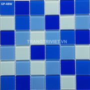 Gạch mosaic thủy tinh 48-W - Daisan Mart