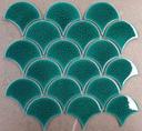 Gạch Mosaic Vảy Cá Màu Xanh Ngọc Men Rạn Đôi Mã GP-FT114LA - Daisan Mart