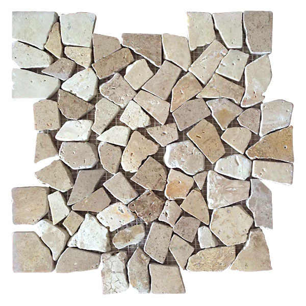 Gạch ốp bếp bằng đá cẩm thạch travertine màu be tự nhiên chất lượng cao - Daisan Mart