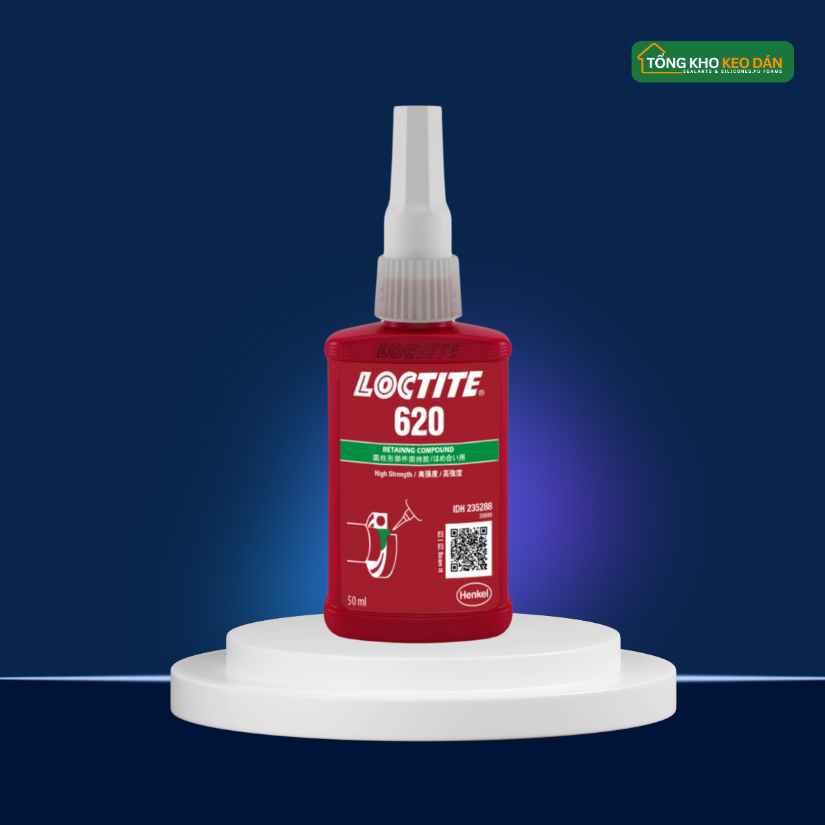 Keo chống xoay Loctite 620 chịu nhiệt độ cao - Daisan Mart