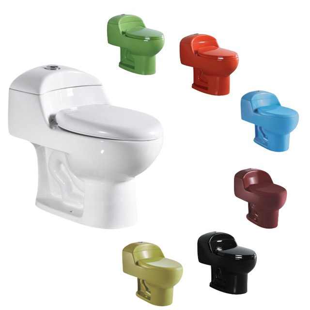 Medyag Đen Xám Xương Ngà Siphonic Inodoro Phòng tắm lắp sàn Một khối Bồn cầu nhiều màu WC - Daisan Mart