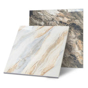 Nhà máy cung cấp gạch men Foshan, gạch lát sàn họa tiết đá cẩm thạch 80x80, gạch lát sân thượng Carreaux, gạch lát sàn màu vàng bóng - Daisan Mart