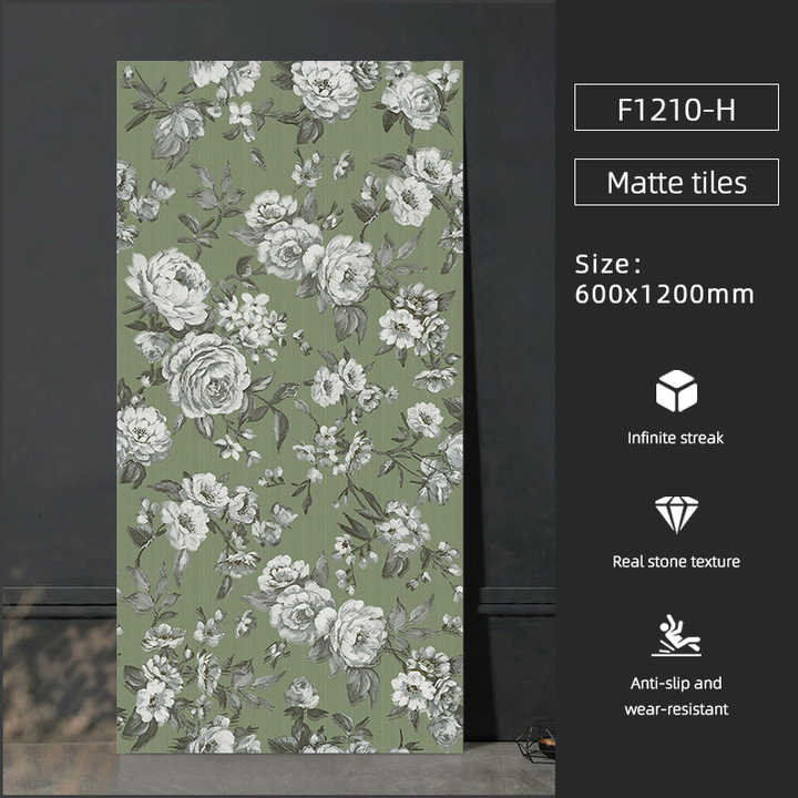 Tấm Ốp Tường Sứ Kiểu Pháp Bóng Loáng Chạm Khắc Hoa Văn Cho Nhà Bếp Phòng Tắm Phòng Ăn Gạch Ốp Tường Bằng Gốm - Daisan Mart