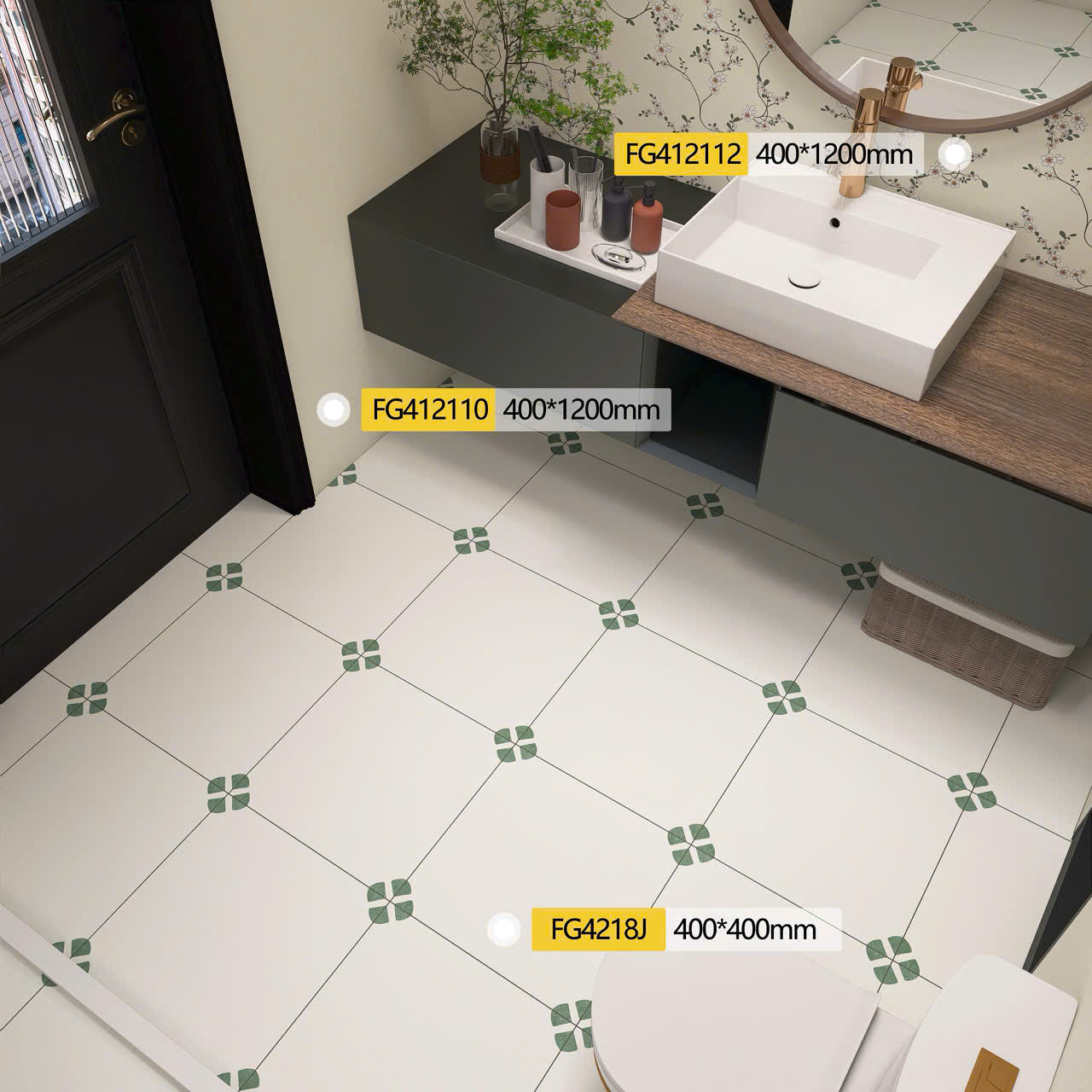 Gạch Bông KT 400x400 mã FG4218J - Daisan Mart
