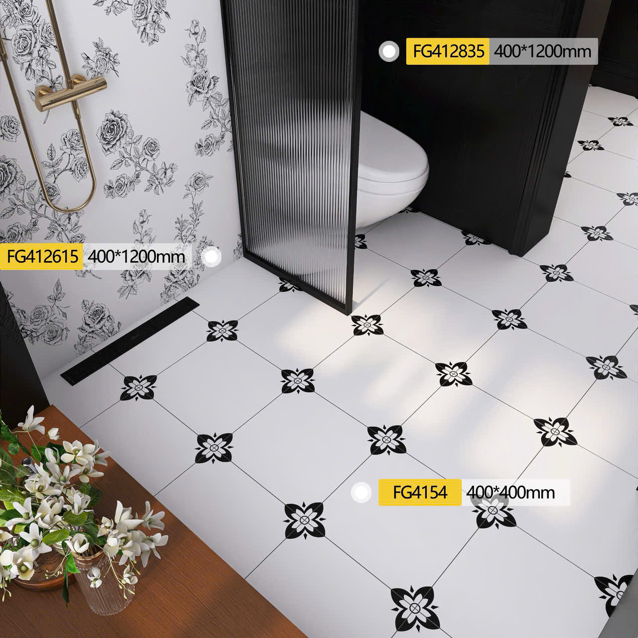 Gạch Bông KT 400x400mm mã F4154 - Daisan Mart