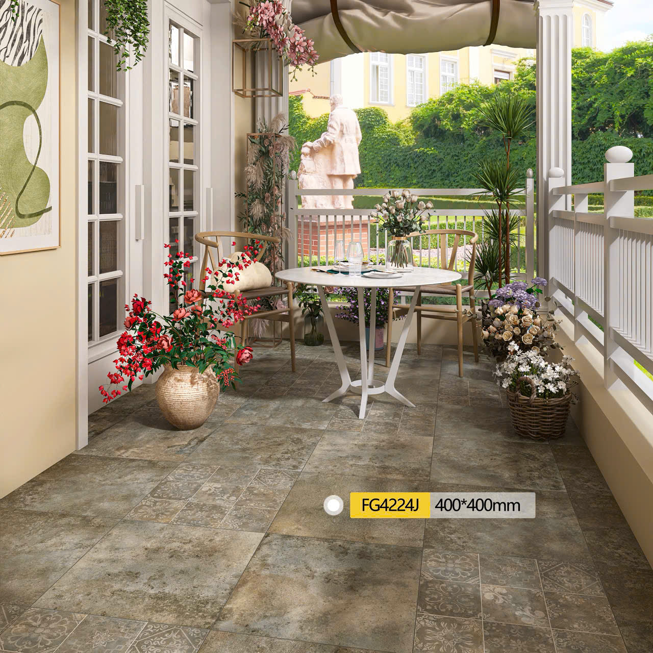 Gạch Bông KT 400x400mm mã FG4224J - Daisan Mart