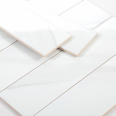 Gạch thẻ carara bóng phẳng 100x400 mã M1420K - Daisan Mart