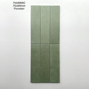 Gạch thẻ Trung Quốc, Cam loang mờ, KT 75x300 mm, MD7534M06C, Hàng Porcelain (1 hộp/ 44 viên/ 0.99m2) - Daisan Mart
