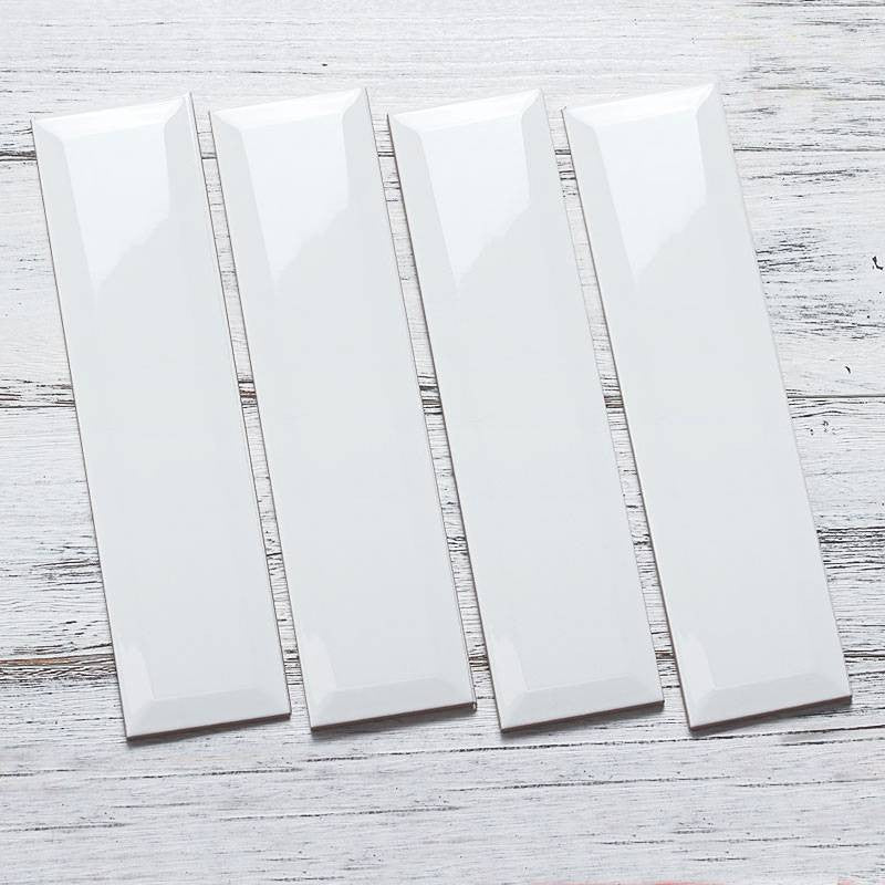 Gạch thẻ Việt Nam KT 100x300mm trắng bóng vát cạnh, mã PSTA1300-B (loại ưu) - Daisan Mart