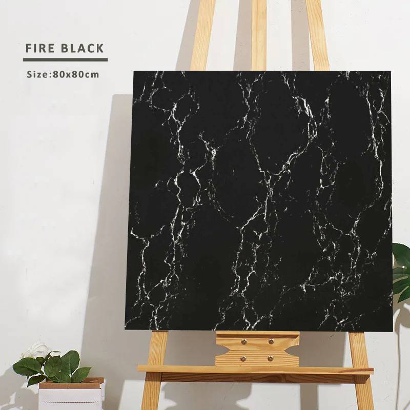 Gạch lát nền  Ấn Độ men bóng 800x800mm FIRE BLACK - Daisan Mart