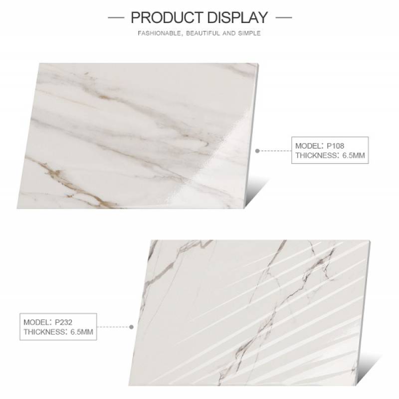 Gạch men ốp tường phòng tắm 200x300mm P108 màu trắng vân đá - Daisan Mart