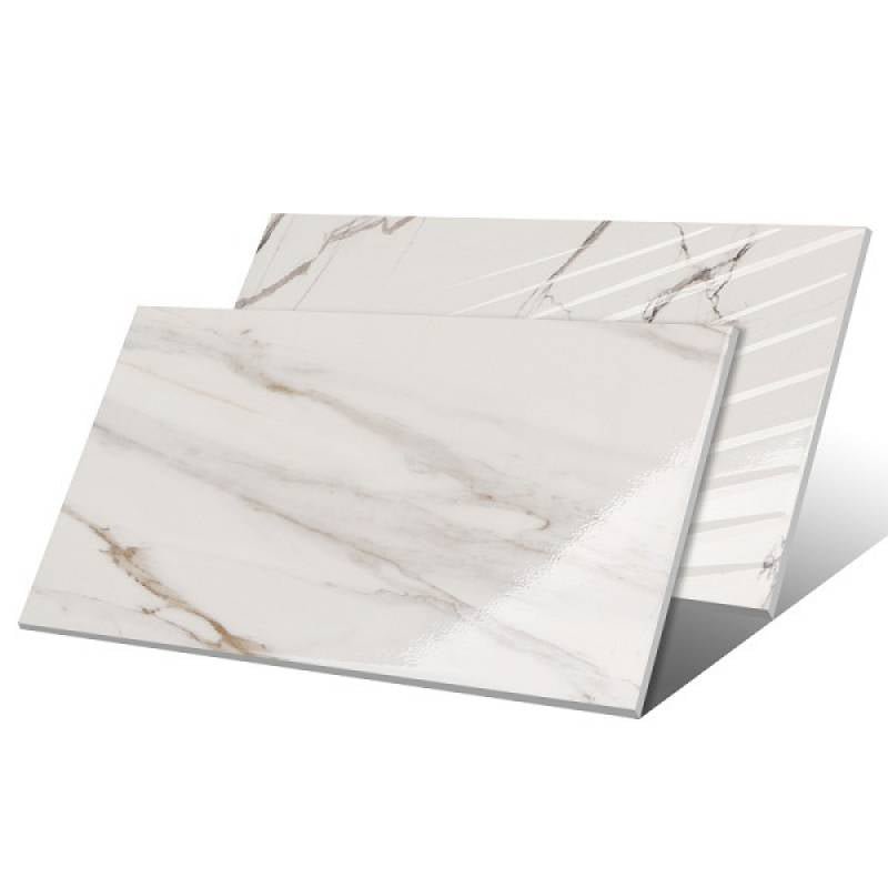 Gạch men ốp tường phòng tắm 200x300mm P108 màu trắng vân đá - Daisan Mart