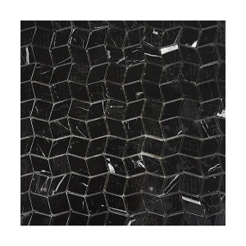 Gạch mosaic đá hình thoi 283x283mm 15NSS126 màu đen - Daisan Mart