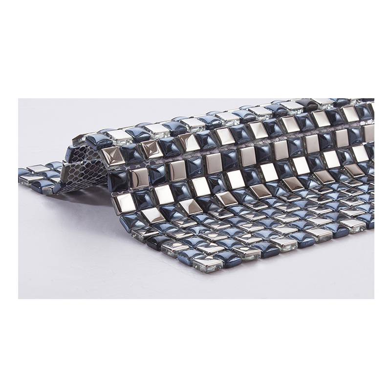 Gạch mosaic gốm mix kim loại trang trí phòng tắm 300x300mm WA1503 - Daisan Mart