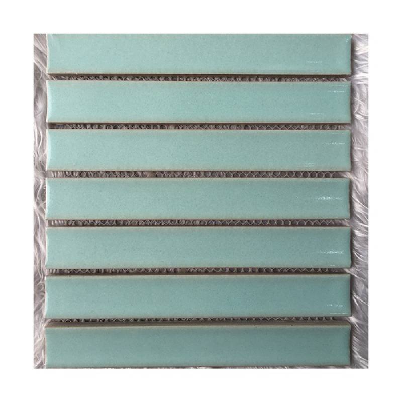 Gạch mosaic gốm trang trí 295x295mm màu xanh lá cây - Daisan Mart