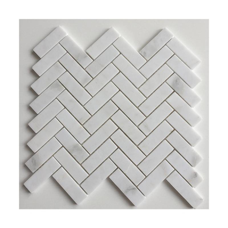 Gạch mosaic xương cá 255x280mm 18NS054-2575 màu trắng - Daisan Mart