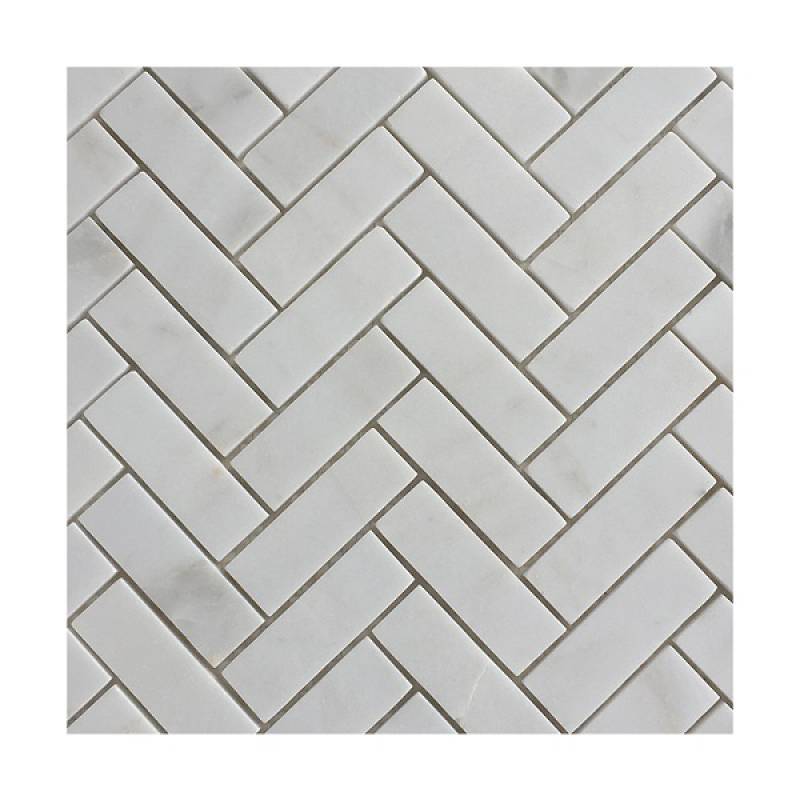 Gạch mosaic xương cá 255x280mm 18NS054-2575 màu trắng - Daisan Mart