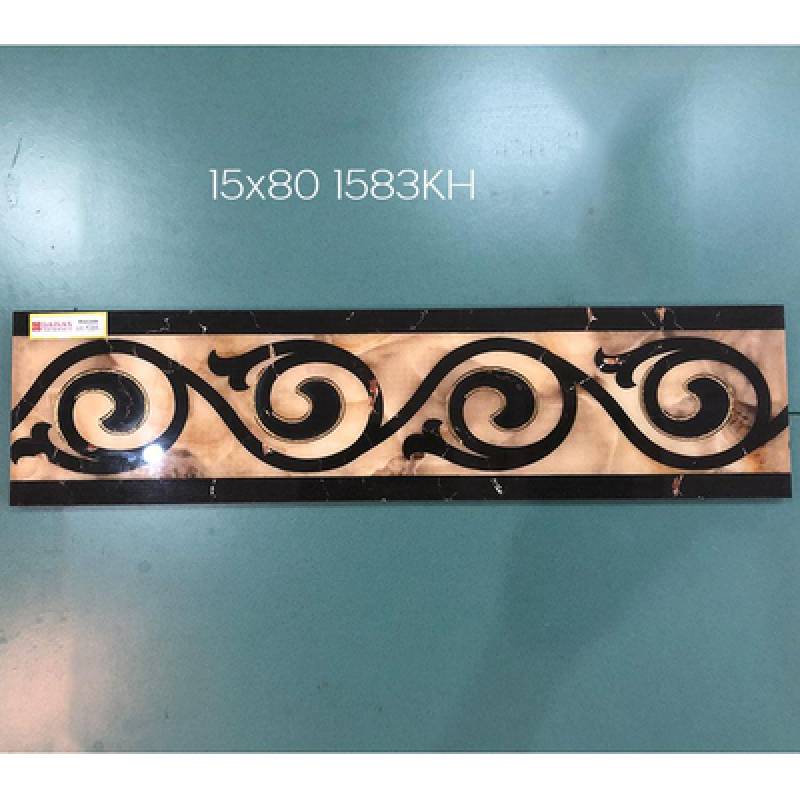 Gạch ốp chân tường ánh kim kích thước 15x80cm 1583KH - Daisan Mart