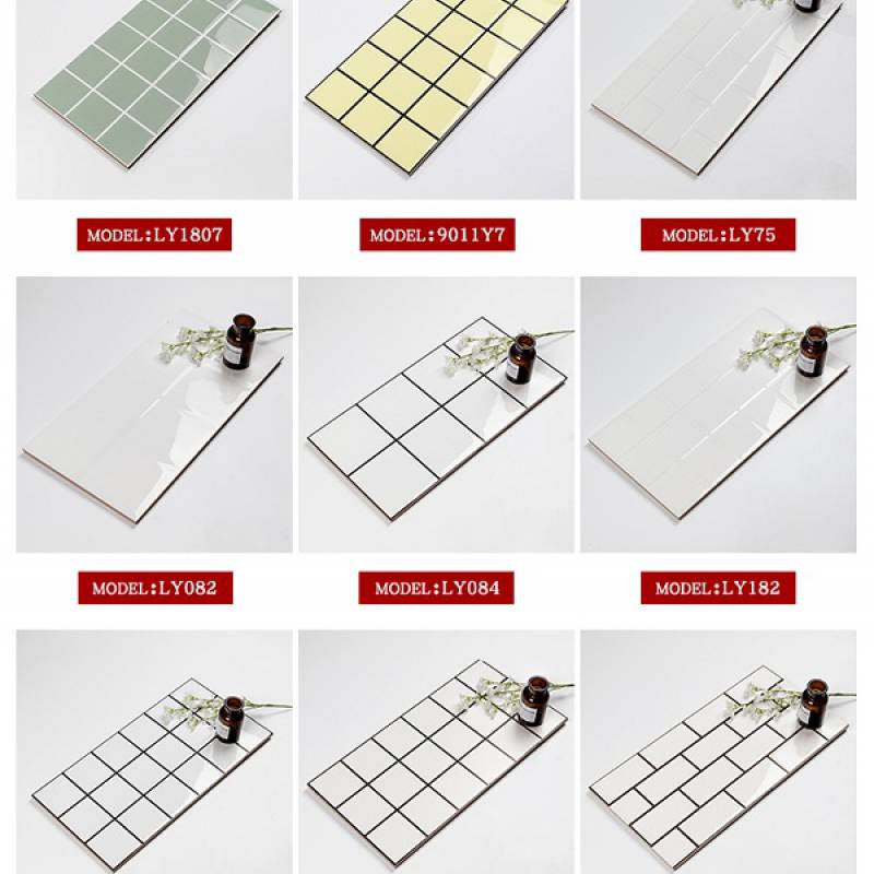 Gạch thẻ ốp tường trang trí hình chữ nhật 300x600mm  LY318 màu trắng - Daisan Mart