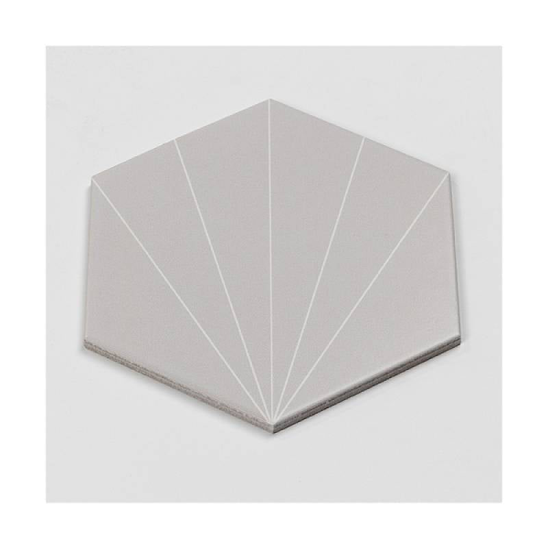 Gạch thẻ trang trí hình lục giác 3D 115*200*230mm A026 màu xám - Daisan Mart