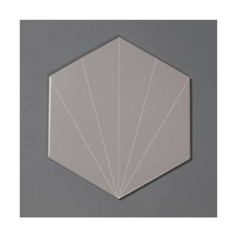Gạch thẻ trang trí hình lục giác 3D 115*200*230mm A026 màu xám - Daisan Mart