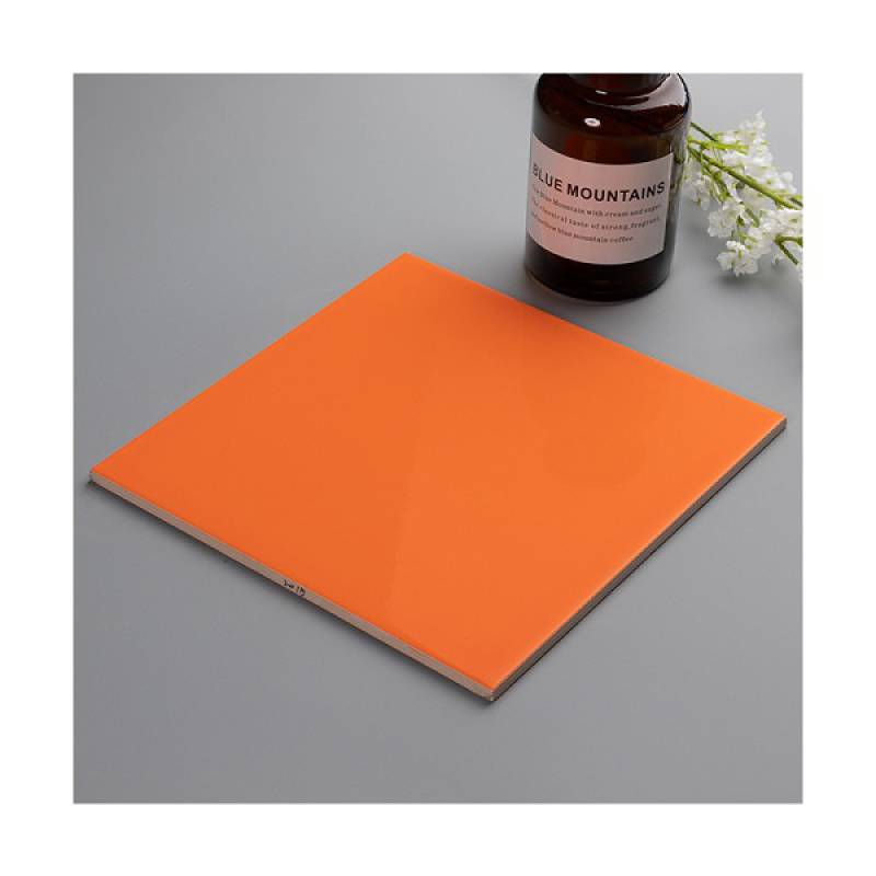Gạch thẻ trang trí phòng tắm và nhà bếp 200x200mm 2015 màu cam - Daisan Mart