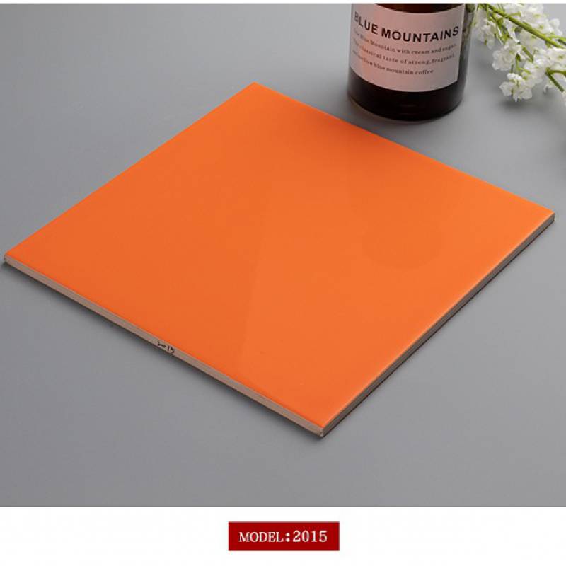 Gạch thẻ trang trí phòng tắm và nhà bếp 200x200mm 2015 màu cam - Daisan Mart