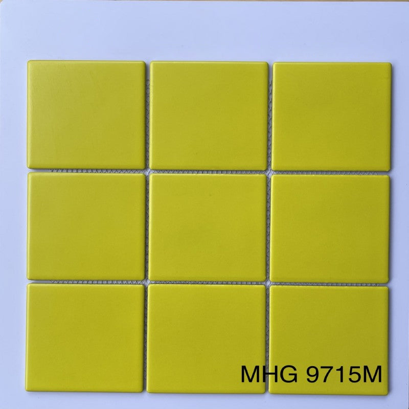 Gạch Mosaic gốm 97x97mm vàng mờ MHG 9715M - Daisan Mart