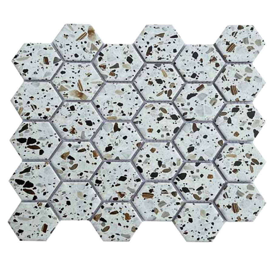 Gạch Mosaic Lục Giác Họa Tiết PP59M66 - Daisan Mart