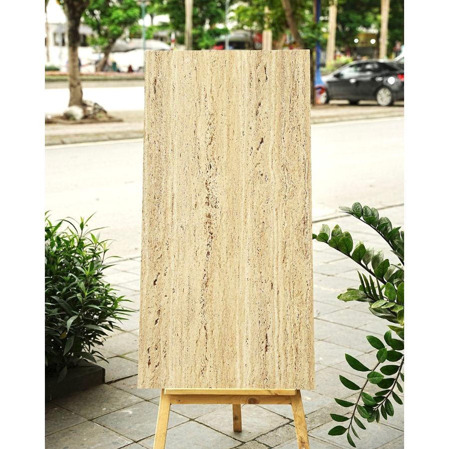 Gạch Ấn Độ KT 600x1200mm Honed travertino nature - Daisan Mart