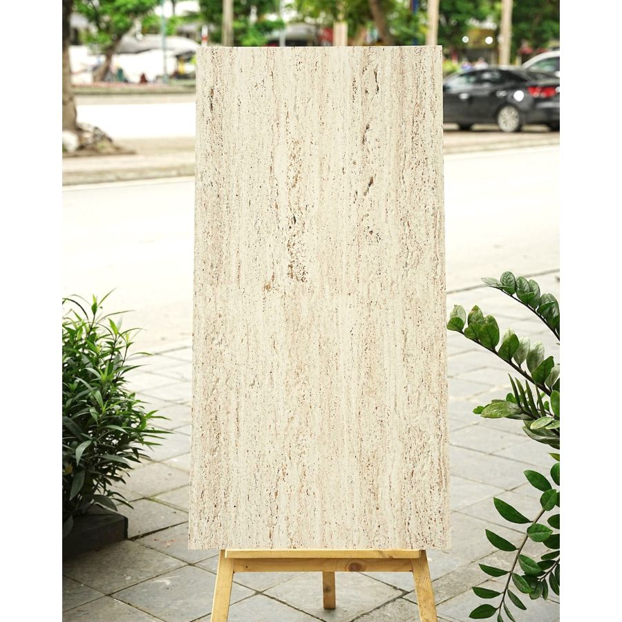 Gạch Ấn Độ KT 600x1200mm Honed travertino silver - Daisan Mart